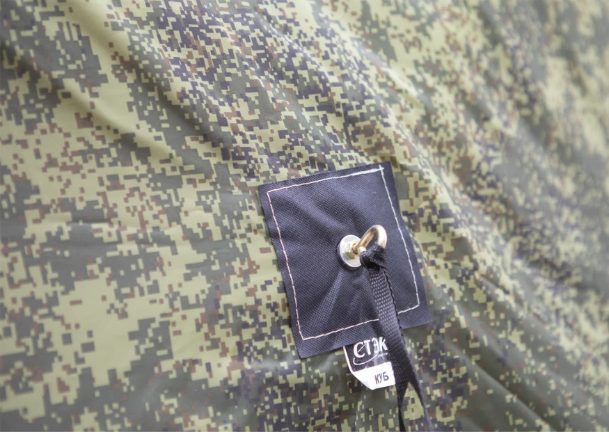 Палатка зимняя КУБ 4 камуфляж (трехслойная), с навесом