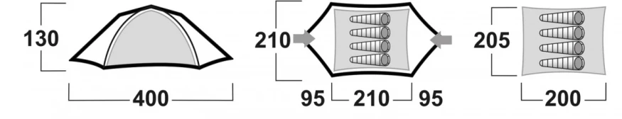 Палатка Husky Boyard 4 Plus, зеленая