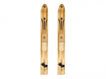 Лыжи ОХОТНИК, дерево, длина 145 см, ширина 150 мм, с накладками