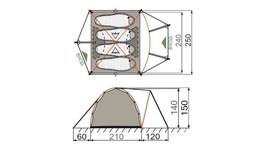 Палатка RockLand Pamir 4 v2