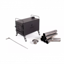 Печь походная Heavy большая (с экранами, угловыми трубами, грибком), сталь 2 мм, Следопыт