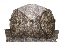 Палатка зимняя ЧУМ 2 (трехслойная, камыш с выводом под трубу и навесом)